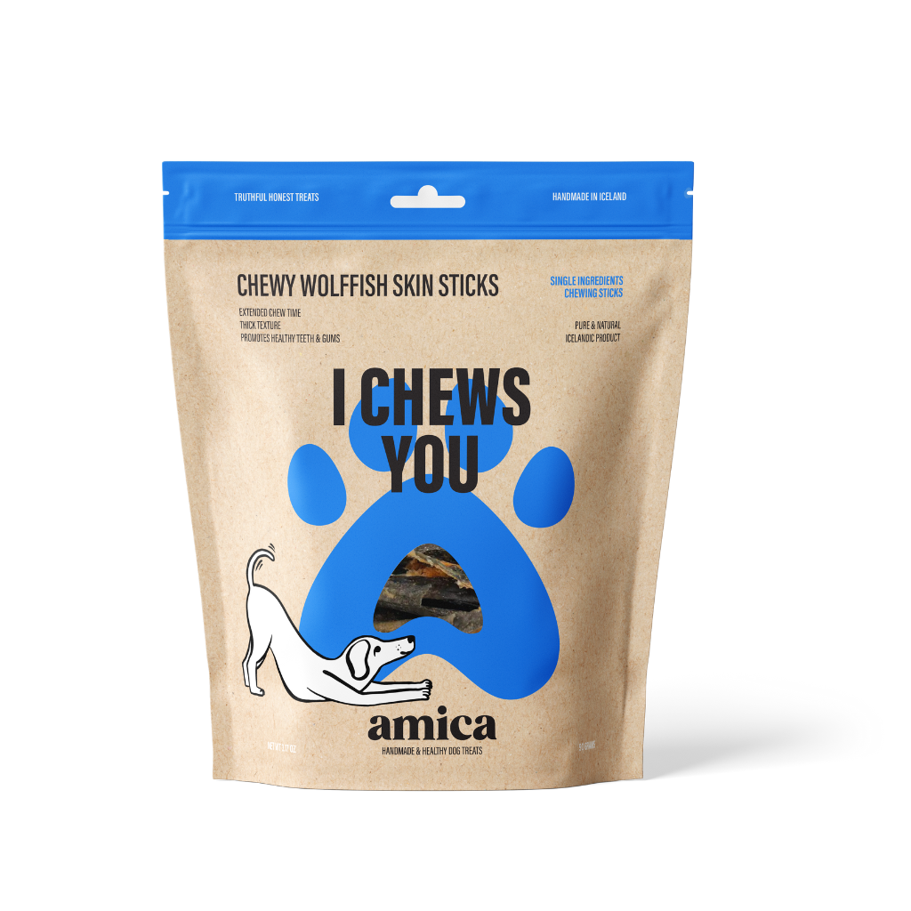 I Chews You - Chewy Wolffish Skin Sticks / (5 x 90g / 3.17oz)
